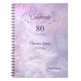 80e Birthday Party Guest Book Notebook Notitieboek