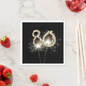 80e 'Birthday Party'-reservekopers op zwart Servet (Insitu)