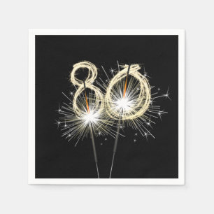 80e 'Birthday Party'-reservekopers op zwart Servet