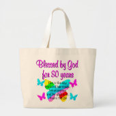 80E BIRTHDAY PRAYER GROTE TOTE BAG (Voorkant)