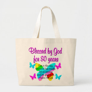 80E BIRTHDAY PRAYER GROTE TOTE BAG