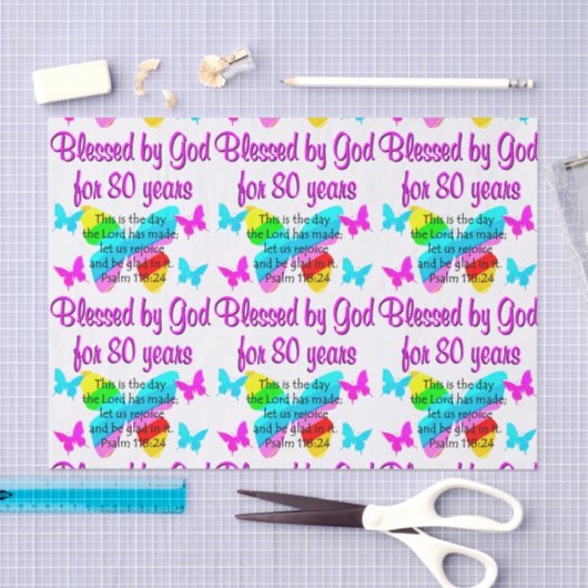 80E BIRTHDAY PRAYER TISSUEPAPIER (Craft)