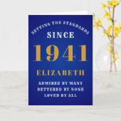 80e Birthday Standards, geboren in 1941 Voeg Jouw  Kaart (Gele Bloem)