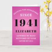 80e Birthday Standards geboren in 1941 Voeg Jouw n Kaart (Gele Bloem)