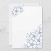 80e blauwe verjaardagsfeestje kaart (Achterkant)