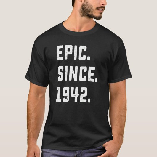 80e  boog sinds 1942 80 jaar el t-shirt (Voorkant)