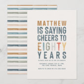80e Classy Colorful cheers tachtig jaar (Voorkant / Achterkant)
