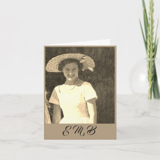 80e Elegant Foto  Monogram Birthday (Voorkant)