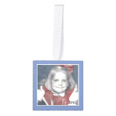 80e foto aandenken - blauw/wit nummerpatroon decoratie (Voorkant)