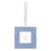 80e foto aandenken - blauw/wit nummerpatroon decoratie (Rechts)