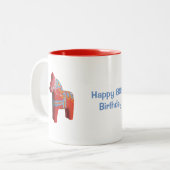 80e geboorte-koffie-Mok Tweekleurige Koffiemok (Voorkant links)