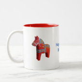 80e geboorte-koffie-Mok Tweekleurige Koffiemok (Links)