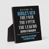 80e geboorte Man Myth Legend Table Sign Fotoplaat (Voorkant)