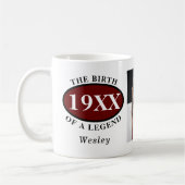 80e geboortedag foto foto foto geboortedatum legge koffiemok (Links)