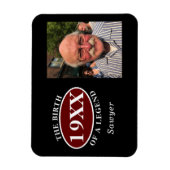 80e geboortedag foto foto foto geboortedatum legge magneet (Verticaal)