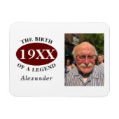 80e geboortedag foto foto foto geboortedatum legge magneet (Horizontaal)
