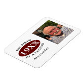 80e geboortedag foto foto foto geboortedatum legge magneet (Linkerzijde)