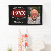 80e geboortedag foto foto foto geboortedatum legge spandoek (Insitu)