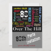 80e gelukkige verjaardag in een Graffiti-stijl Kaart (Voorkant)