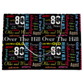 80e gelukkige verjaardag in een Graffiti-stijl Large Cadeautasje (Voorkant)