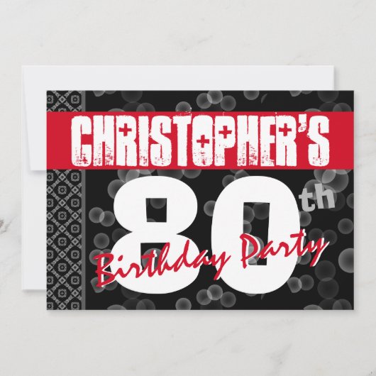 80e gemene tekst op jaarbasis voor hem A01 Kaart (Voorkant)