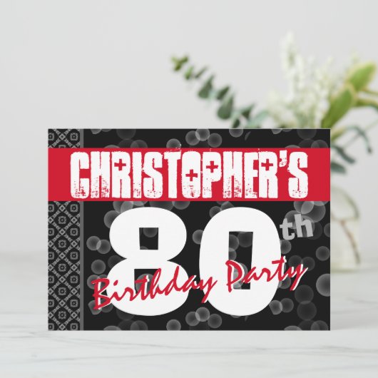 80e gemene tekst op jaarbasis voor hem A01 Kaart (Staand voorkant)