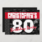 80e gemene tekst op jaarbasis voor hem A01 Kaart (Voorkant / Achterkant)