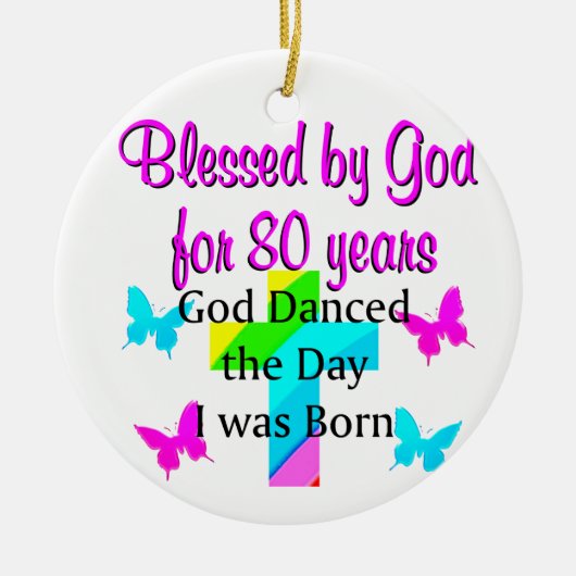 80E GOD DIE LIEFHEEFT KERAMISCH ORNAMENT (Voorkant)