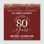 80e gouddag Sparen de Datum Magnet (Voorkant)