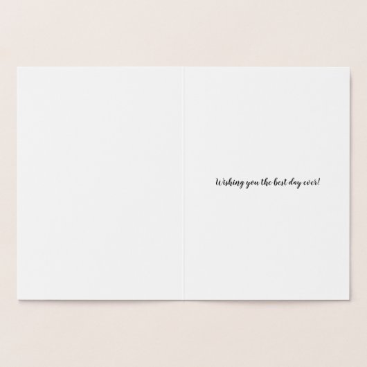 80e Happy Birthday Custom Folie Kaart (Binnen)