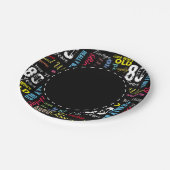 80e Happy BIrthday in een graffiti-stijl Papieren Bordje (Gekanteld)