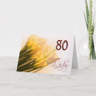 80e Happy Birthday Kaart