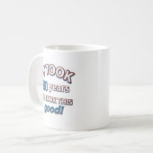 80e jaar verjaardag design koffiemok (Voorkant links)