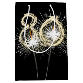 80e jaarsparklers op zwart medium cadeauzakje