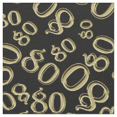 80e kool - nummer Pattern Gold en Black 80 Stof (Close Up)