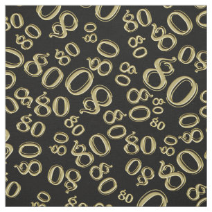 80e kool - nummer Pattern Gold en Black 80 Stof