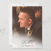 80e mannelijke verjaardag eenvoudige elegante pers kaart (Achterkant)