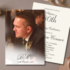 80e mannelijke verjaardag eenvoudige elegante pers kaart