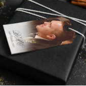 80e Mannelijke verjaardag Eenvoudige legante foto Cadeaulabel