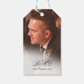 80e Mannelijke verjaardag Eenvoudige legante foto Cadeaulabel (Voorkant)