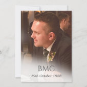 80e Mannelijke verjaardag Eenvoudige legante foto Kaart (Achterkant)