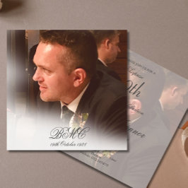 80e Mannelijke verjaardag Eenvoudige legante foto Kaart