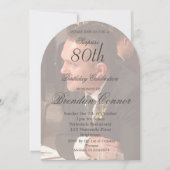 80e mannelijke verjaardag foto elegante boog kaart (Voorkant)