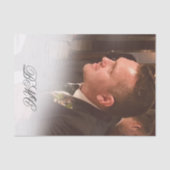 80e mannelijke verjaardag Monogram Eenvoudige foto Tissuepapier