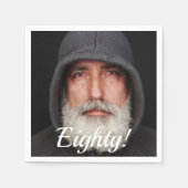 80e mannen van het 80e verjaardagsfotoscript servet (Voorkant)