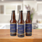 80e marinedag blauw goudkazen bier etiket