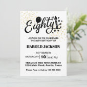 80e mijlpaal verjaardag kaart (Staand voorkant)