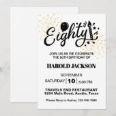 80e mijlpaal verjaardag kaart (Voorkant / Achterkant)