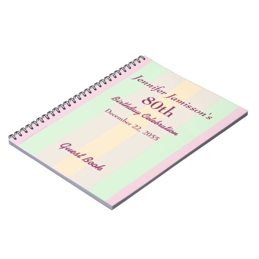 80e Notitieboek van het pastboek van de Birthday P (Linkerzijde)