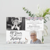 80e of om het even welke vogeldag Floral JAREN IN  Kaart (Staand voorkant)